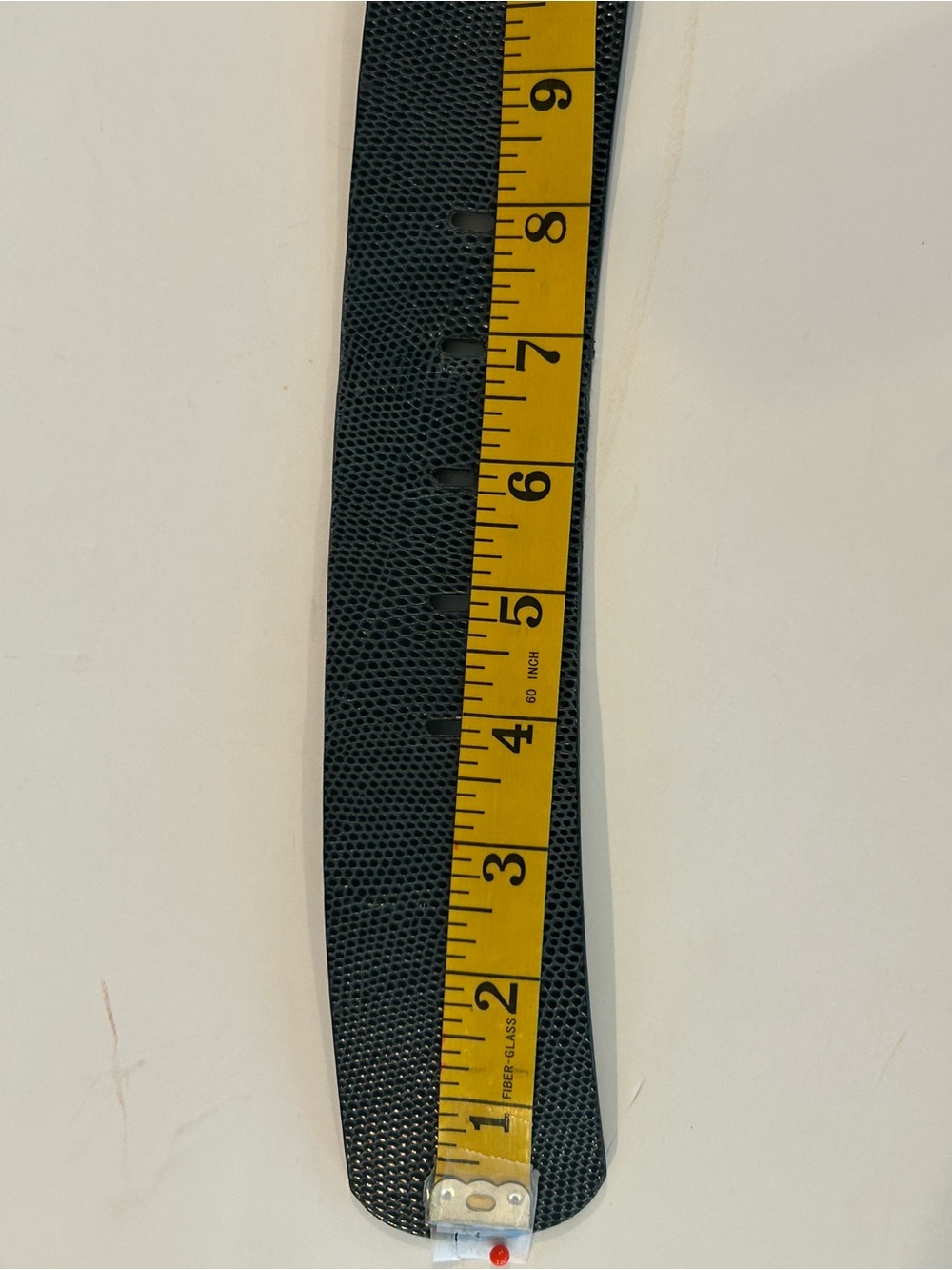 Carlisle Navy & Gunmetal Italian Leather Belt with Statement Buckle Sz M - Picture 6 of 6